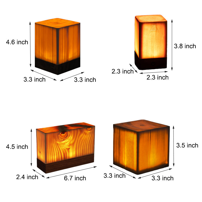 Draadloze LED Tafellamp met Touch Bediening | Oplaadbare Accu | Houtnerf Design | Verstelbare Helderheid