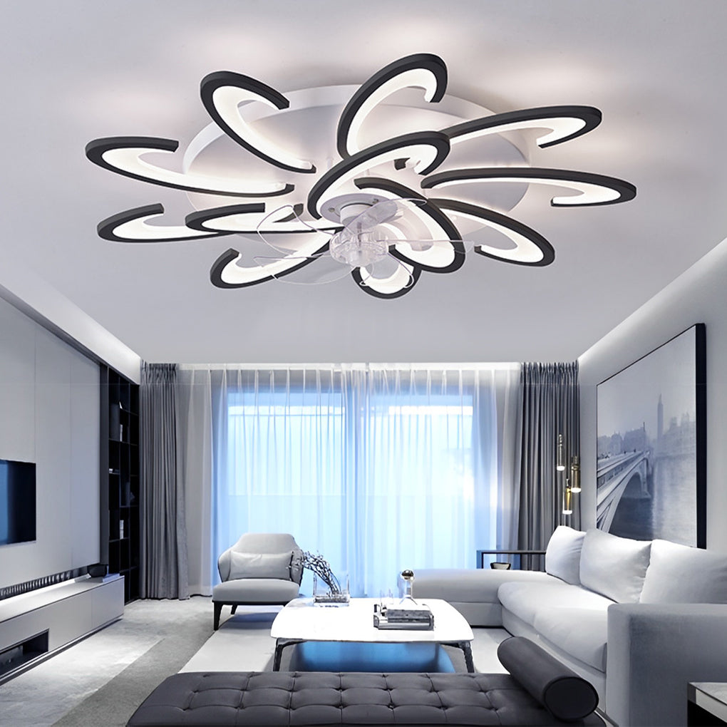 Windmolen Vorm LED Minimalistische Moderne Bladloze Plafondventilator