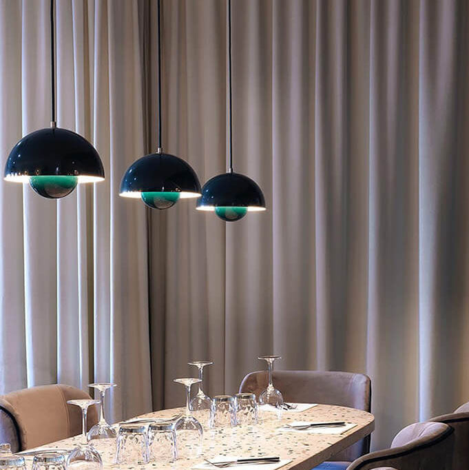 Scandinavische Hanglamp - Elegante 1-Licht Halfronde Verlichting voor Woonkamer en Slaapkamer