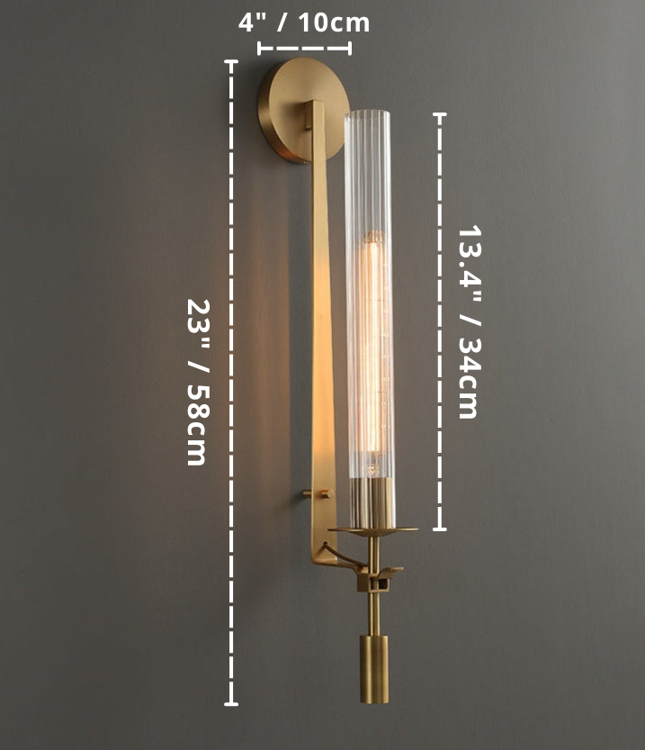 Moderne Gefluteerde Glazen Wandlamp