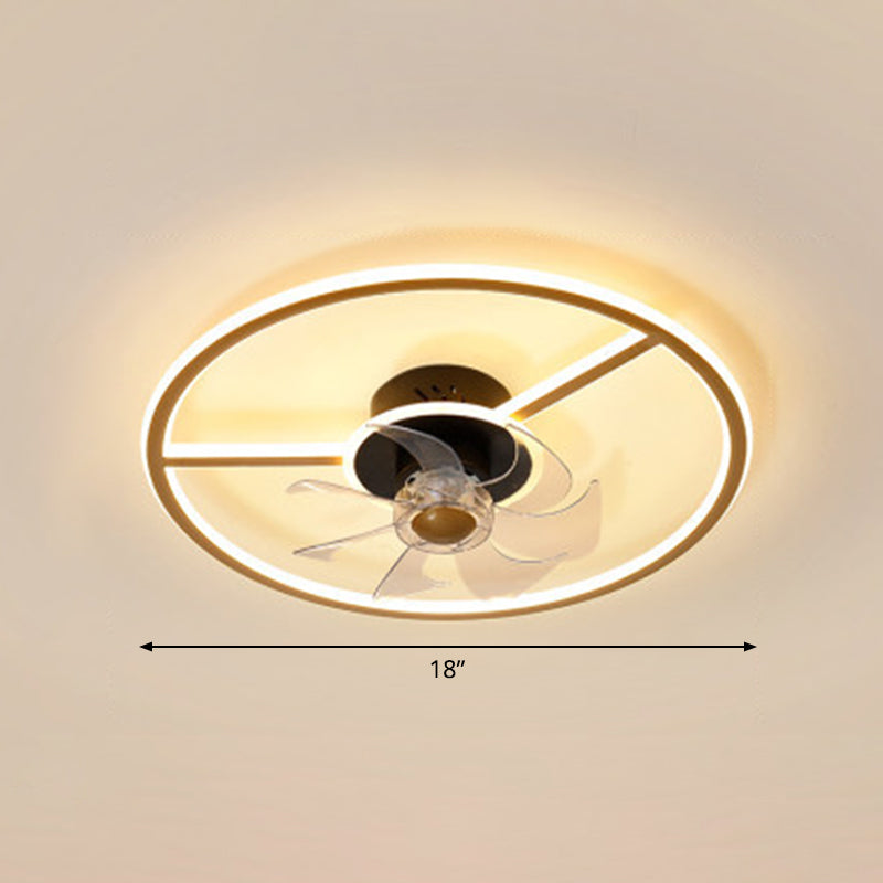 Moderne Rechthoekige Plafondventilatorlamp met Afstandsbediening