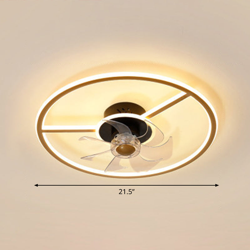 Moderne Rechthoekige Plafondventilatorlamp met Afstandsbediening