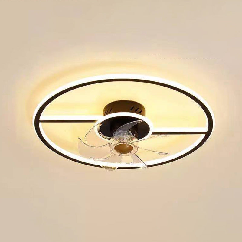 Moderne Rechthoekige Plafondventilatorlamp met Afstandsbediening