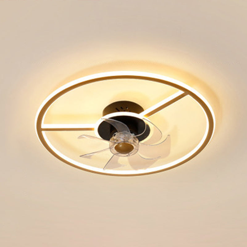 Moderne Rechthoekige Plafondventilatorlamp met Afstandsbediening