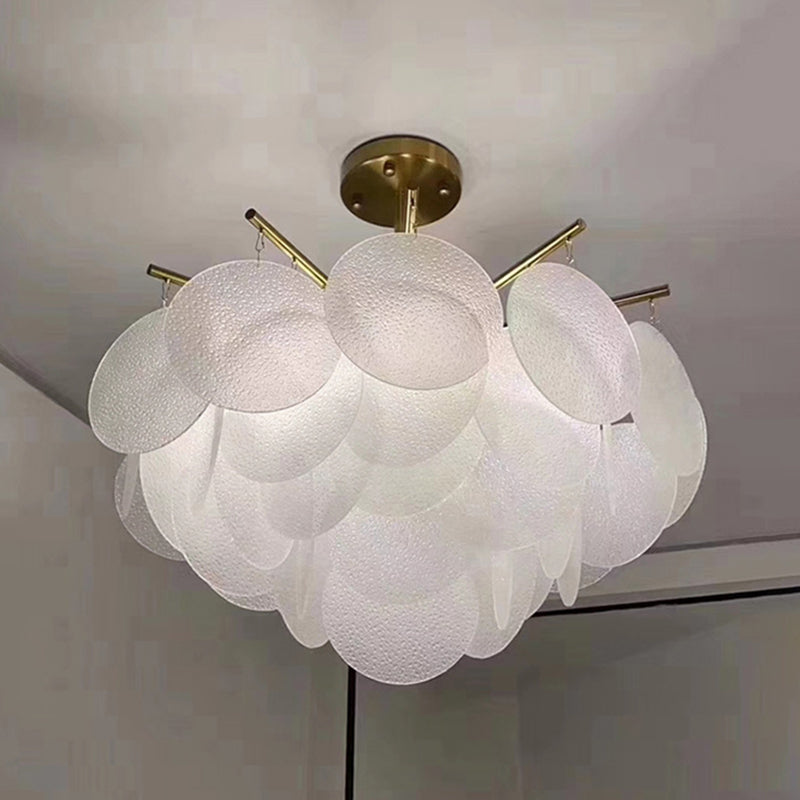 Moderne Hanglamp Met Geëtste Discs Voor Eetkamer