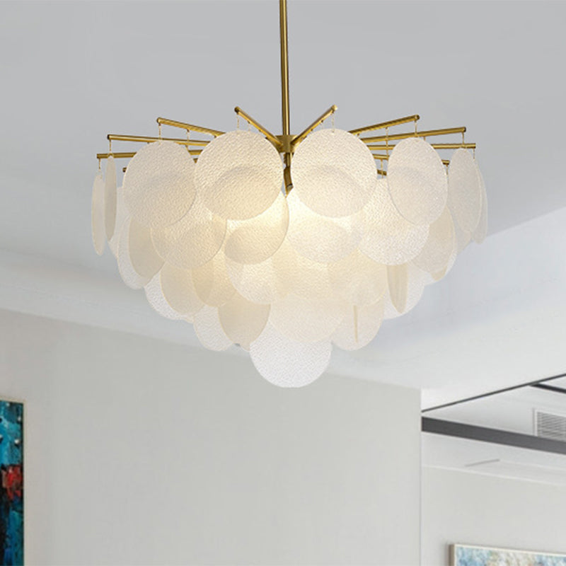 Moderne Hanglamp Met Geëtste Discs Voor Eetkamer