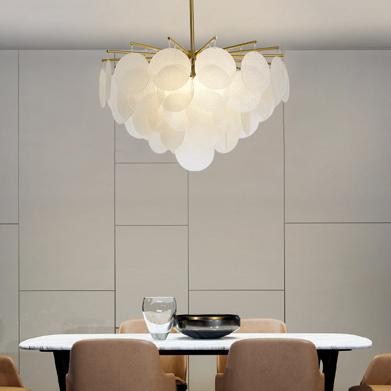 Moderne Hanglamp Met Geëtste Discs Voor Eetkamer