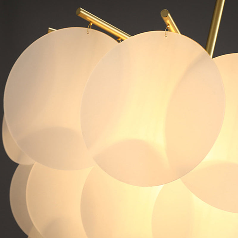 Moderne Hanglamp Met Geëtste Discs Voor Eetkamer