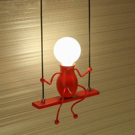SwingDesign - Unieke Wandlamp met Schommelend Figuur, Modern en Speels Design voor Kinderkamer of Woonruimte