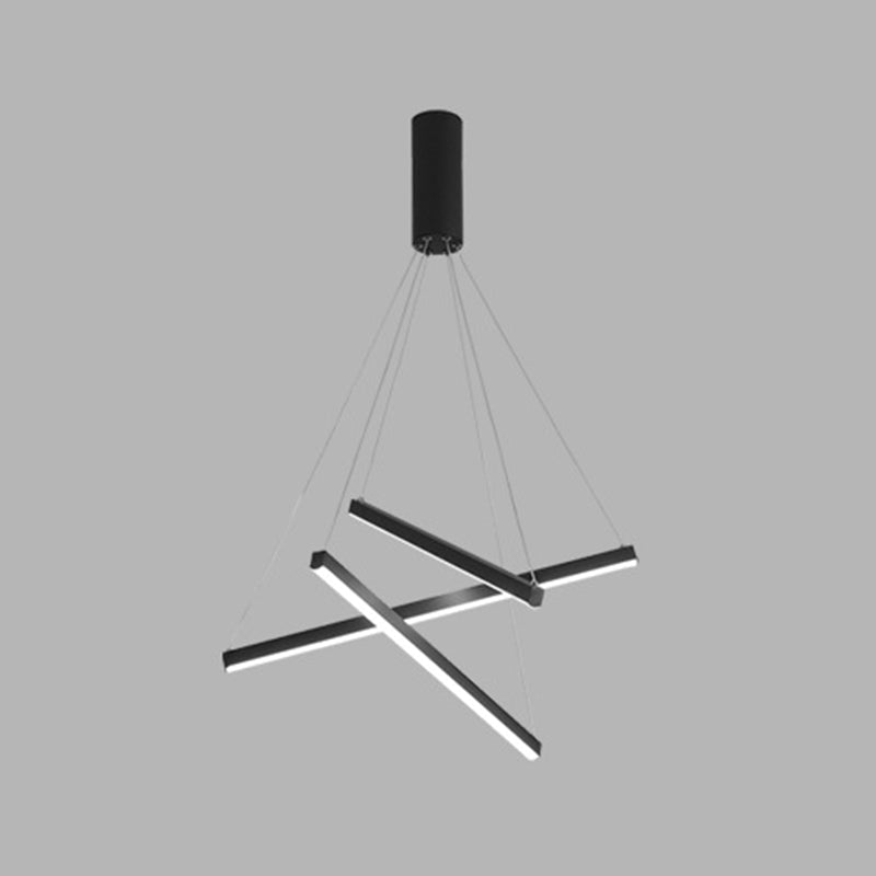 Minimalistische Zwarte LED Hanglamp - Moderne Metaalverlichting voor Lobby en Woonruimtes