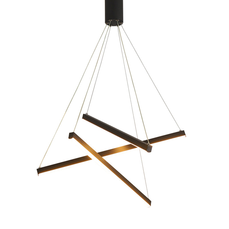 Minimalistische Zwarte LED Hanglamp - Moderne Metaalverlichting voor Lobby en Woonruimtes