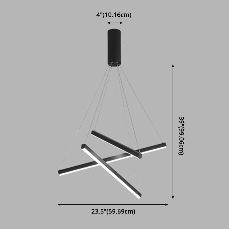 Minimalistische Zwarte LED Hanglamp - Moderne Metaalverlichting voor Lobby en Woonruimtes