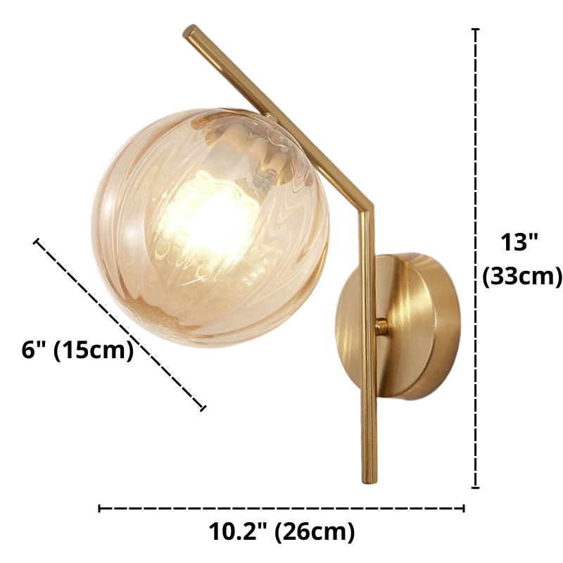 Aleta - Moderne Glazen Globe Wandlamp