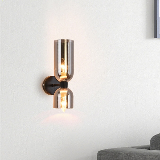 Decoratieve Dubbele Kop Glazen Wandlamp LED Sconce voor Slaapkamer