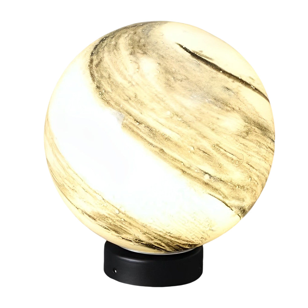 Ronde Glas Planeten Design Waterdichte Moderne Buiten Paalverlichting