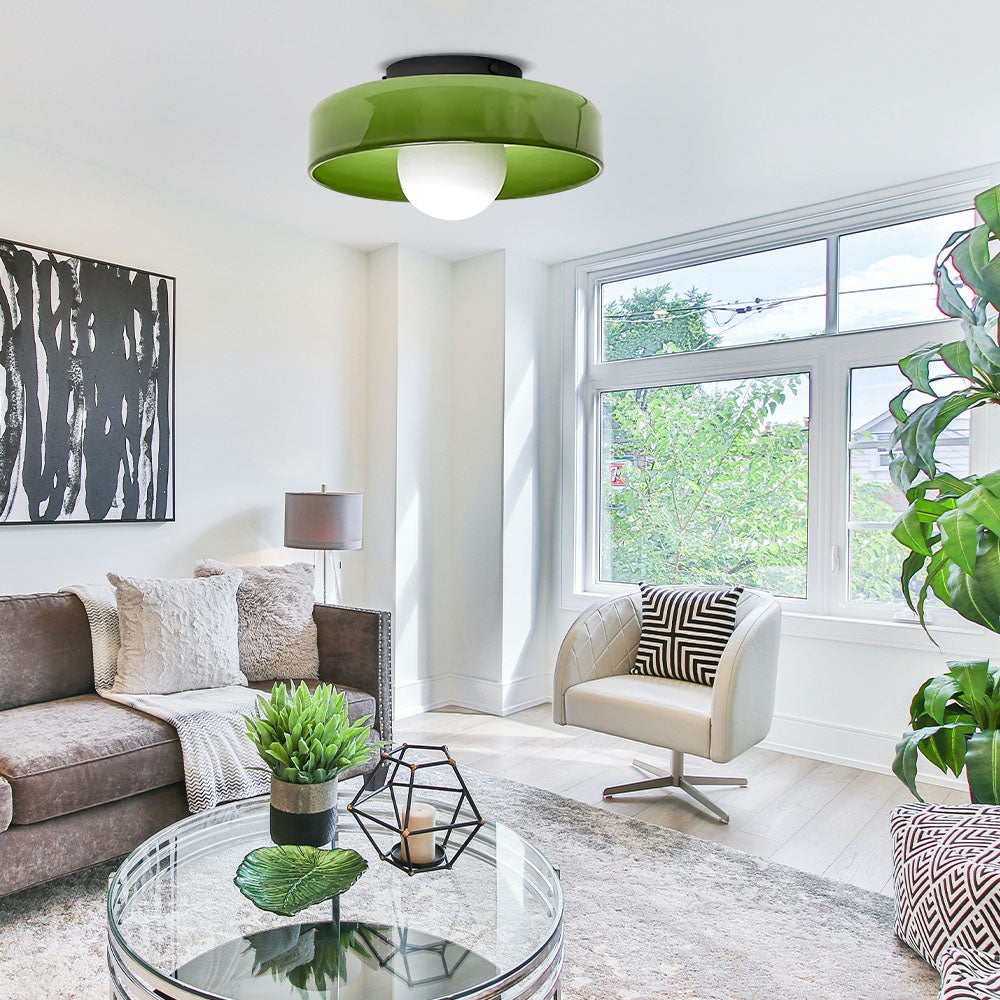 Glazen Ronde LED Plafondlamp