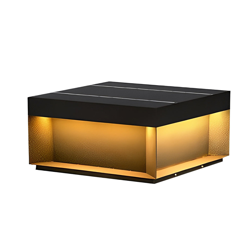 Vierkante RVS LED Waterdichte Moderne Zonne-energie Hek Postlichten