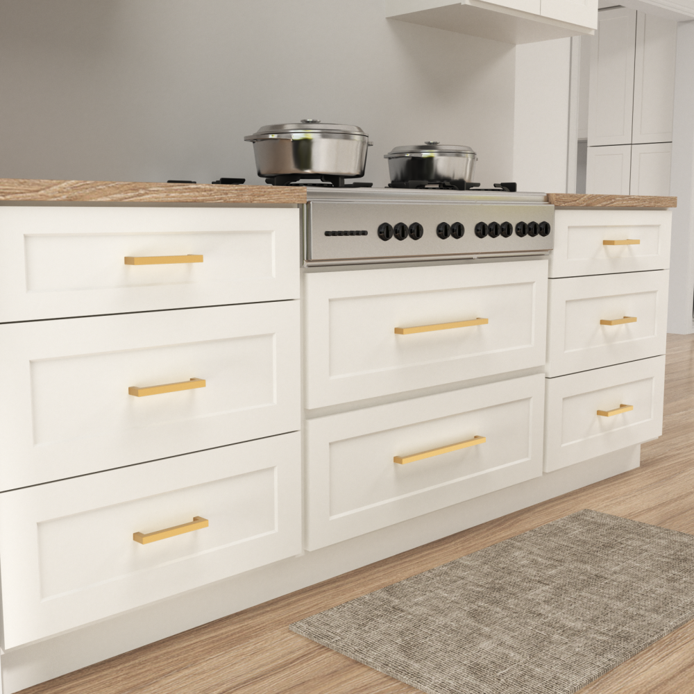 Moderne Gouden Kastgrepen Vierkante Ladegrepen - 15 Stuks