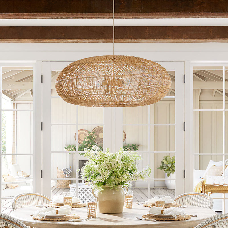 Handgeweven Rotan Hanglamp - Landelijke Stijl