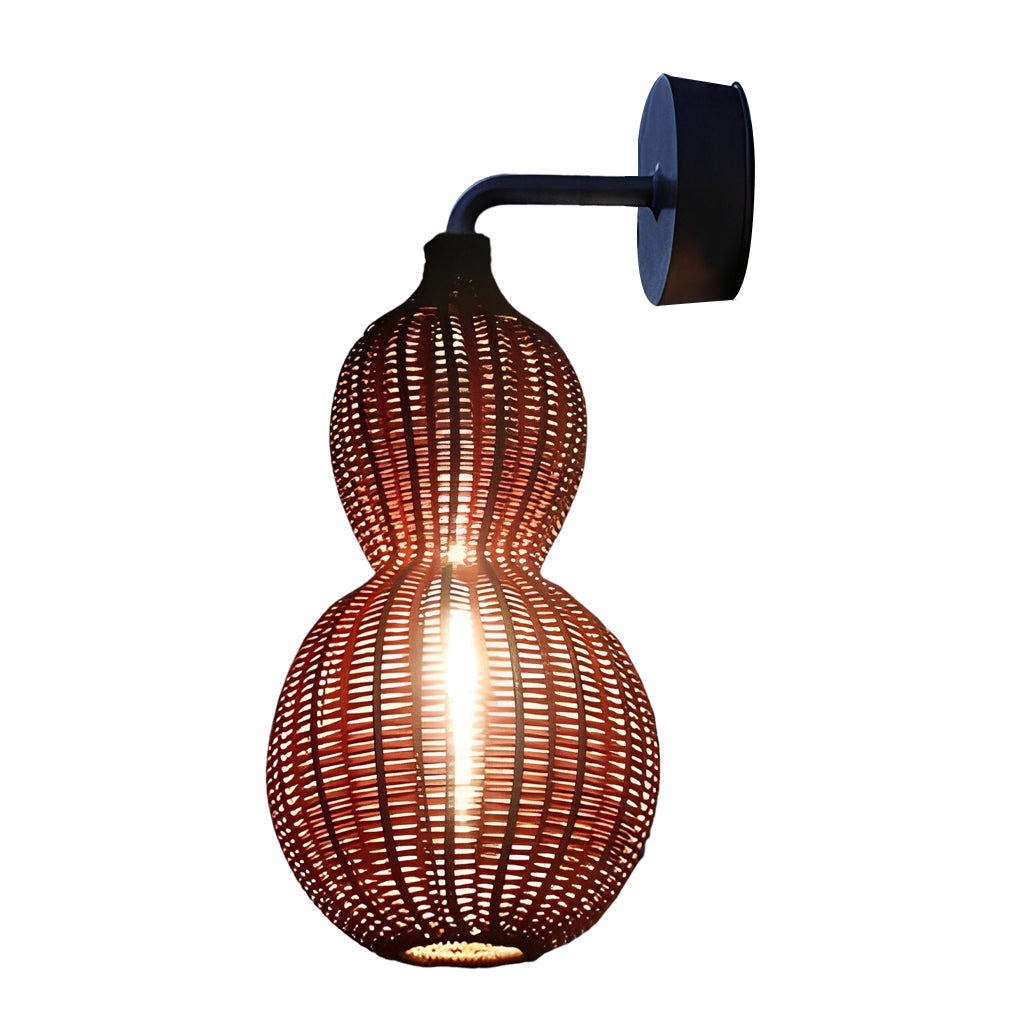Rotan Kalebas Waterdichte Retro Buiten Kroonluchter Veranda Verlichting Wandlamp