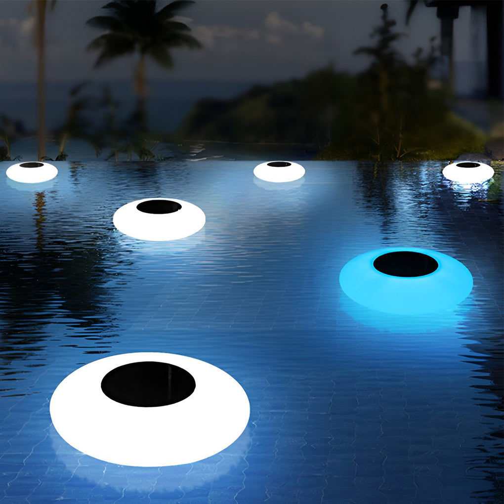 Ronde Kleurrijke RGB LED Waterdichte Solar Moderne Buitenlampen Zwembadverlichting