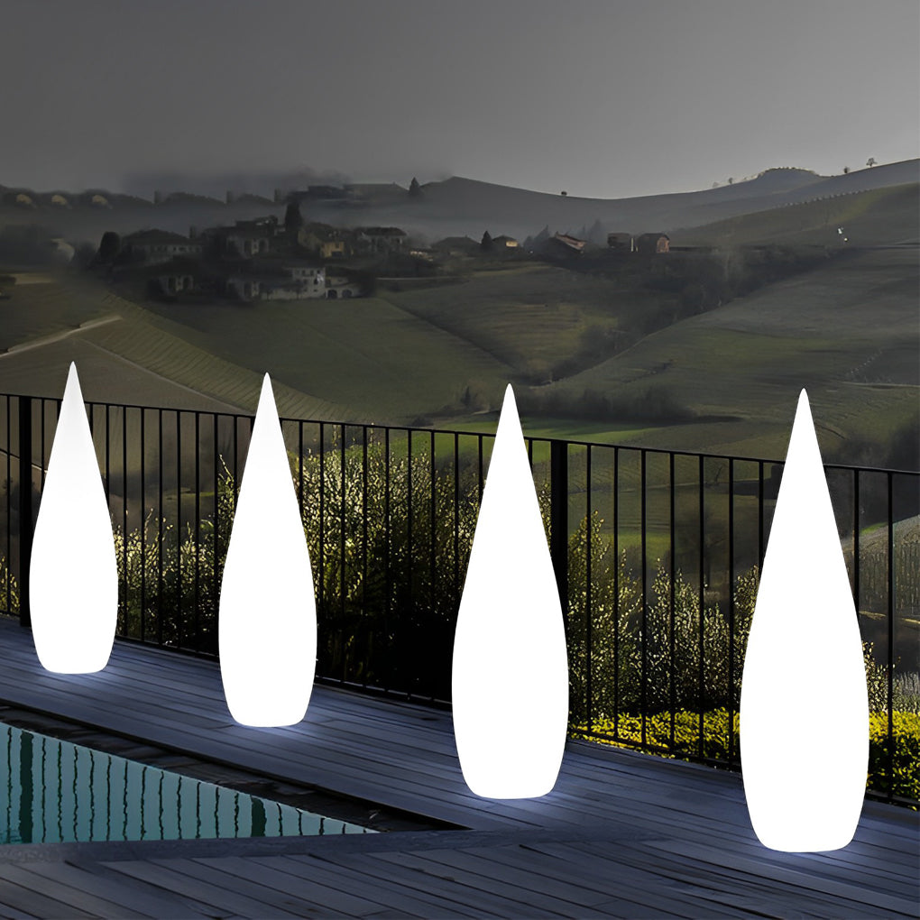 Waterdruppel LED Waterdichte Oplaadbare Zonne-aangedreven Moderne Vloerlampen