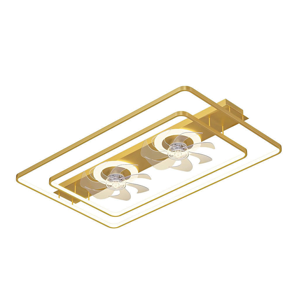 Rechthoekige LED Twee Ventilatoren Noordse Ventilator zonder Bladen