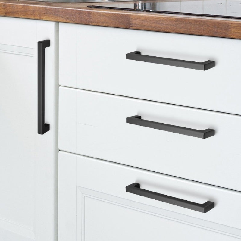Moderne Zwarte Keukenkast Trekt RVS Kasten Hardware Handvatten