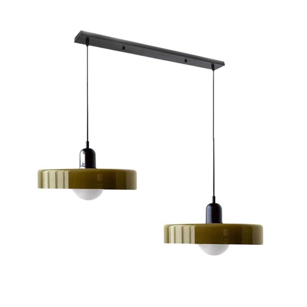 2 Hoofden Moderne Bauhaus Glazen Hanglamp