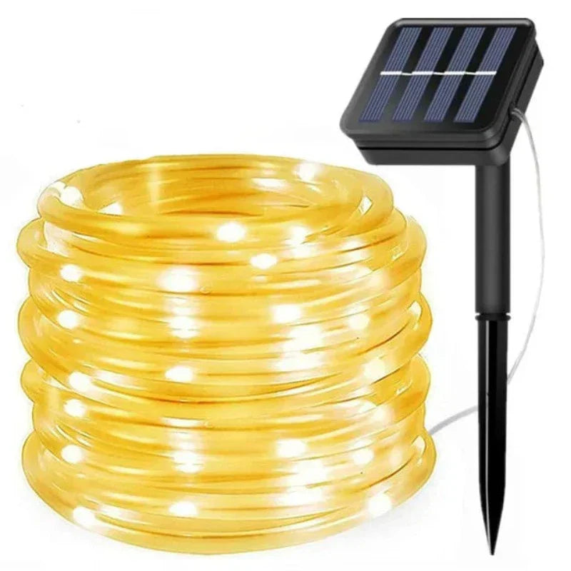 ZonlichtLint - Solar LED Lichtslingers voor Tuin, Waterdicht en Energiezuinig, 22M