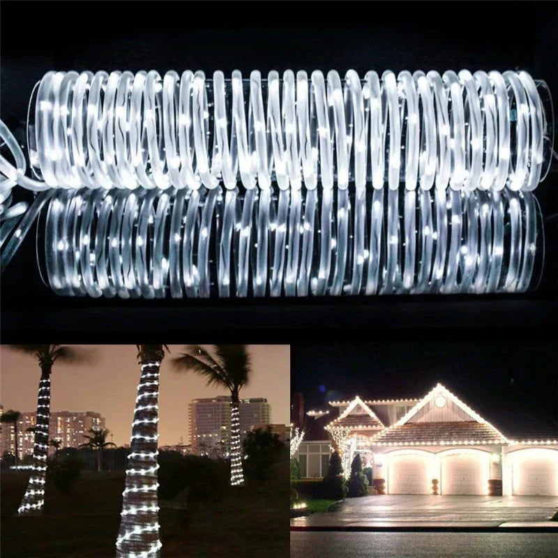 ZonlichtLint - Solar LED Lichtslingers voor Tuin, Waterdicht en Energiezuinig, 22M