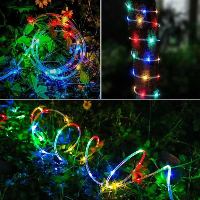 ZonlichtLint - Solar LED Lichtslingers voor Tuin, Waterdicht en Energiezuinig, 22M