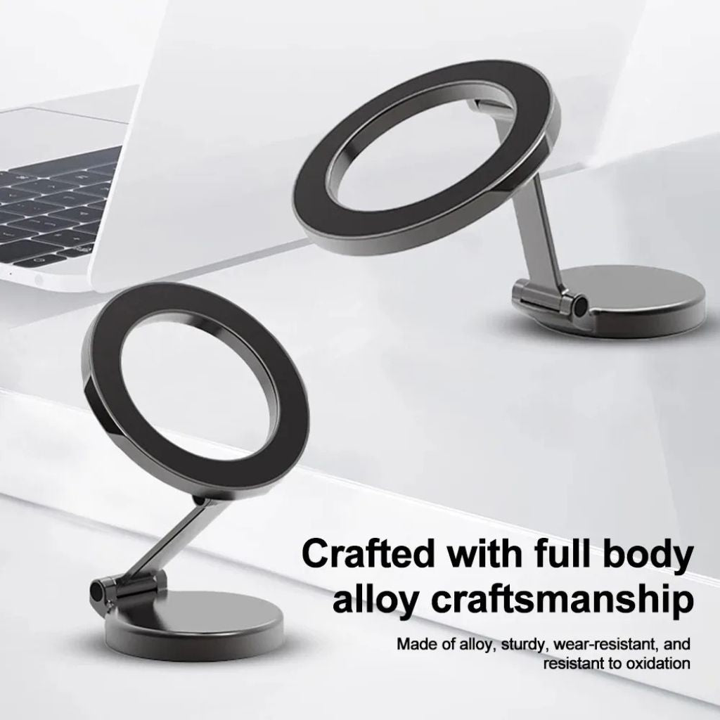360° Magnetische Telefoonhouder voor Auto - Verstelbaar, Compact en Opvouwbaar