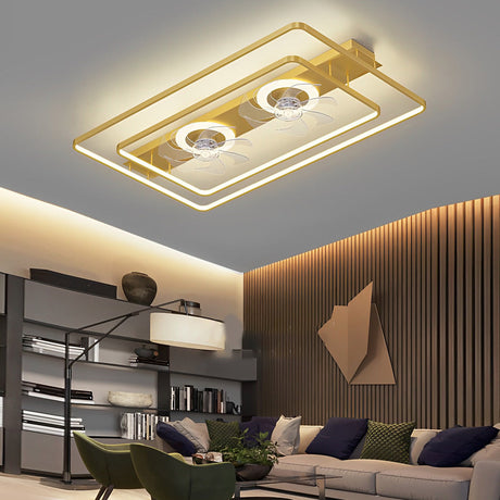 Rechthoekige LED Twee Ventilatoren Noordse Ventilator zonder Bladen