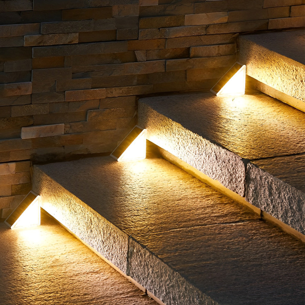 Driehoekige Intelligente Waterdichte LED Solar Buiten Trapverlichting
