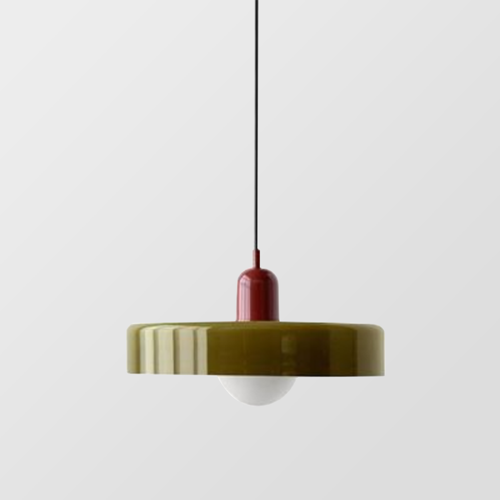 Bauhaus Glas-in-lood Hanglamp