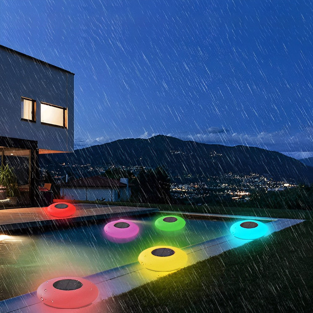 Ronde Kleurrijke RGB LED Waterdichte Solar Moderne Buitenlampen Zwembadverlichting