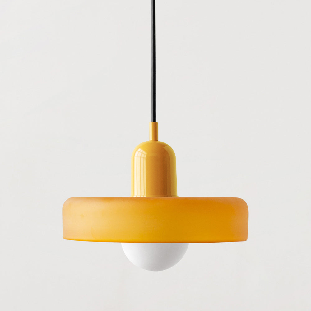 Bauhaus Glas-in-lood Hanglamp