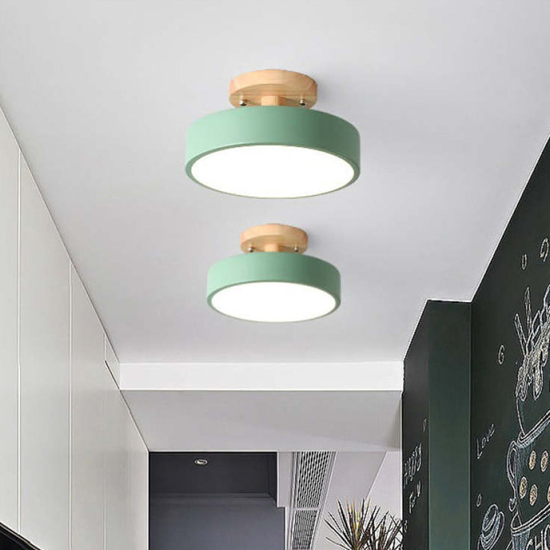 Stijlvolle LED Plafondlamp van Hout en Acryl voor Slaapkamer, Eetkamer en Woonkamer
