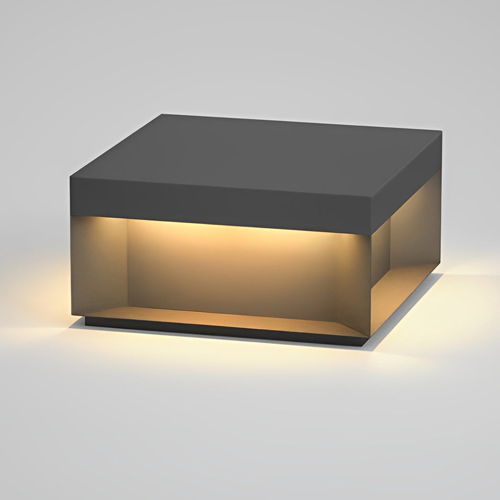 Vierkante RVS LED Waterdichte Moderne Zonne-energie Hek Postlichten