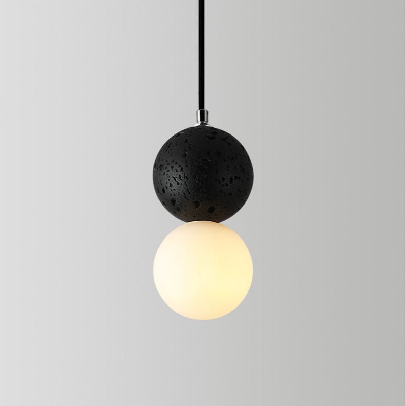 Aurora Kleine LED Hanglampen - Modern Design met Zwart en Wit Glas voor Eettafel en Keuken
