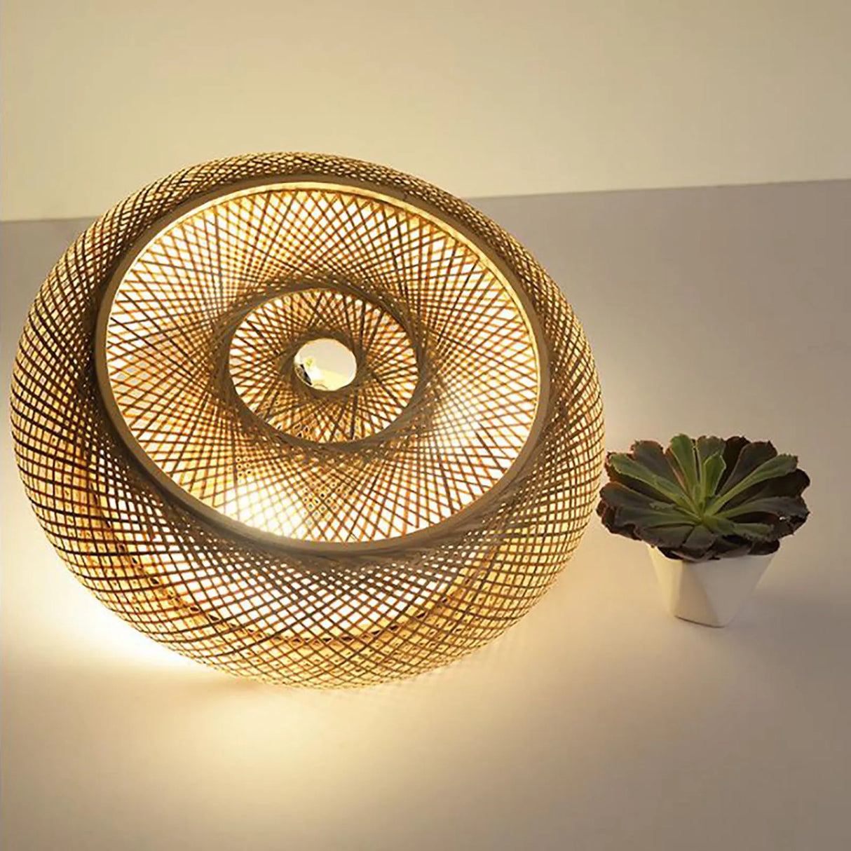 Bamboe Inbouwlamp voor Plafond - Natuurlijke Elegantie en Rust in Elke Ruimte