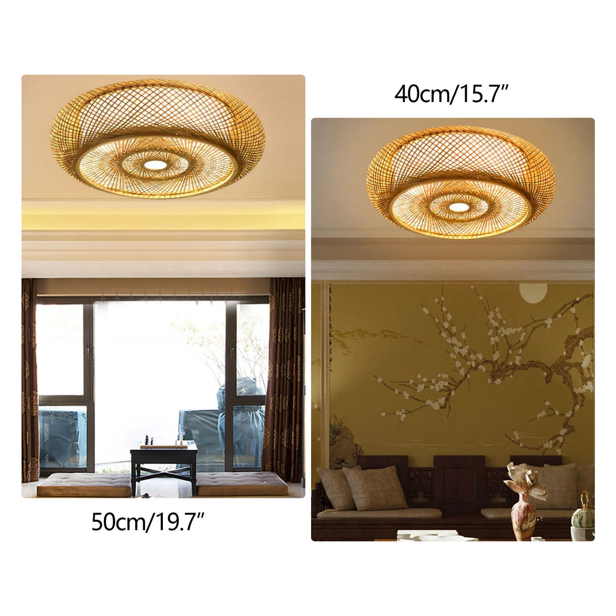 Bamboe Inbouwlamp voor Plafond - Natuurlijke Elegantie en Rust in Elke Ruimte