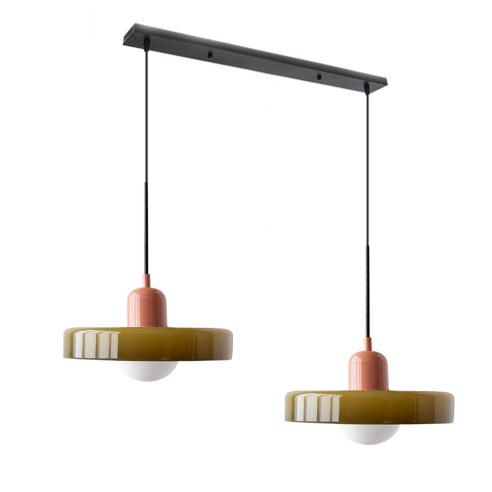 2 Hoofden Moderne Bauhaus Glazen Hanglamp