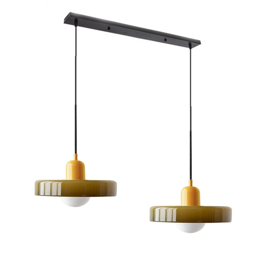 2 Hoofden Moderne Bauhaus Glazen Hanglamp
