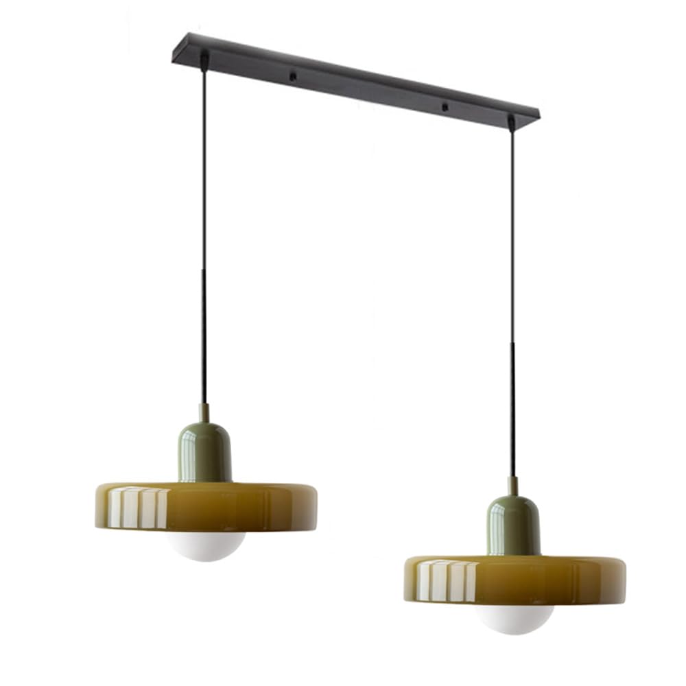 2 Hoofden Moderne Bauhaus Glazen Hanglamp