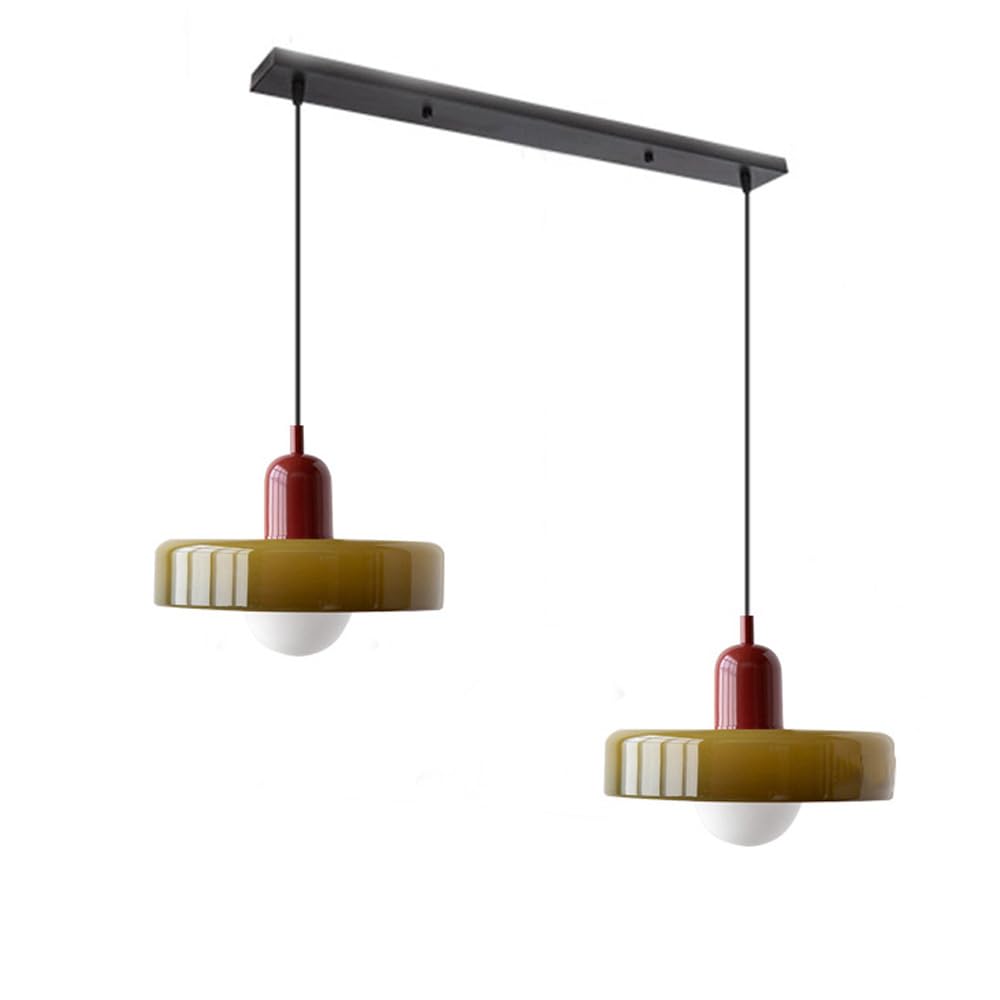 2 Hoofden Moderne Bauhaus Glazen Hanglamp