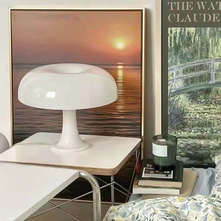 Moderne Morel Paddenstoel Tafellamp - Uniek Design met Warme Verlichting voor Slaapkamer & Woonkamer