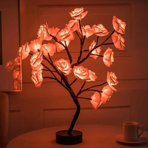 GlowTree - Betoverende LED Rozenboom | Sfeerverlichting in Rood, Roze of Wit voor Romantisch Interieur