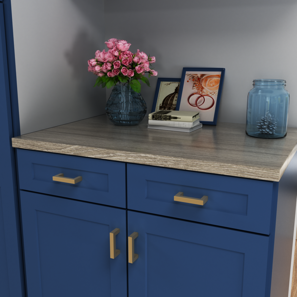 Moderne Gouden Kastgrepen Vierkante Ladegrepen - 15 Stuks